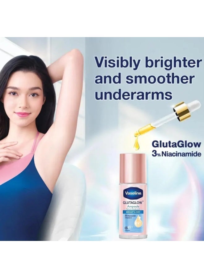 فازلين سيروم مزيل العرق جلوتا جلو أمبول برايت آند دراي 45 مل - Image 2